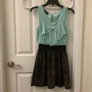 A. Byer Size Medium Mint and Black Dress